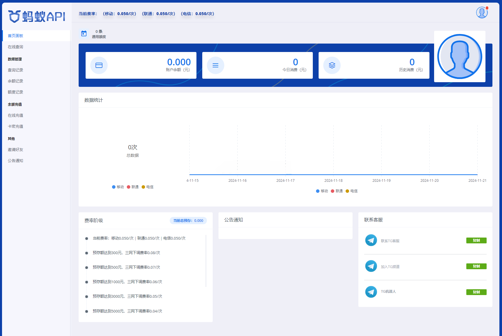 三网话费查询API系统源码 PHP版