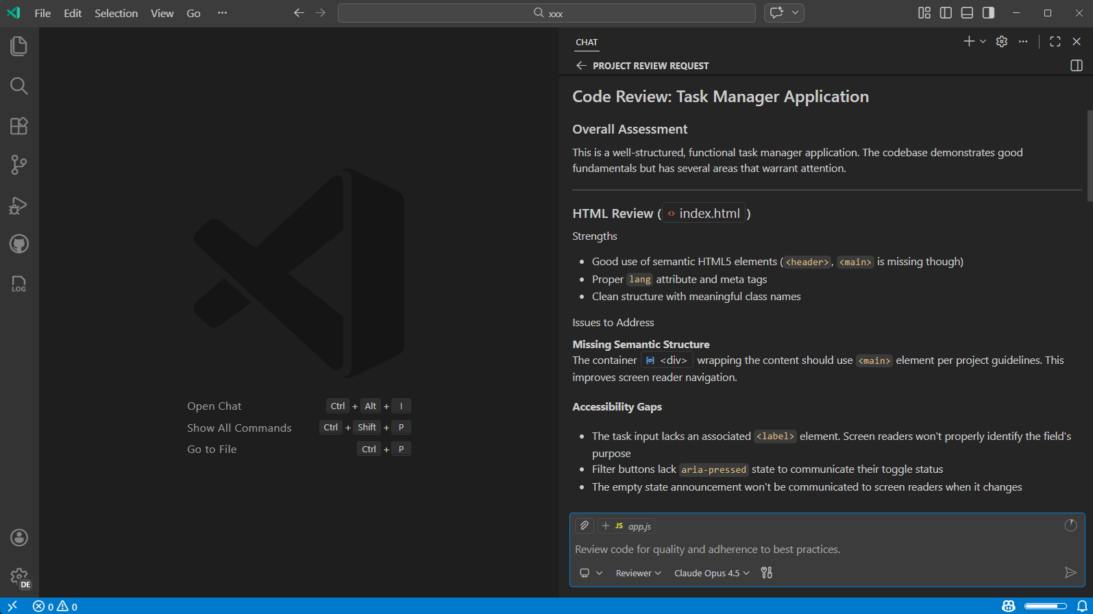 VS Code 扩展聊天助手：AI 编程与内联聊天源码