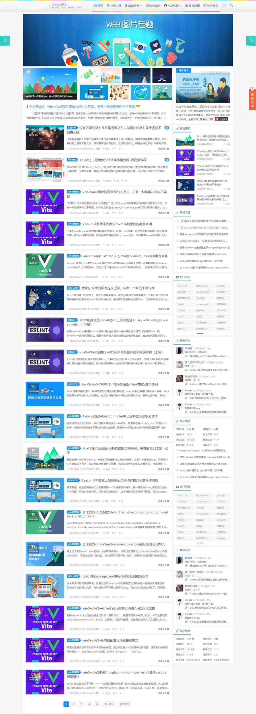 Alt_Blog 响应式简约 WordPress 博客主题