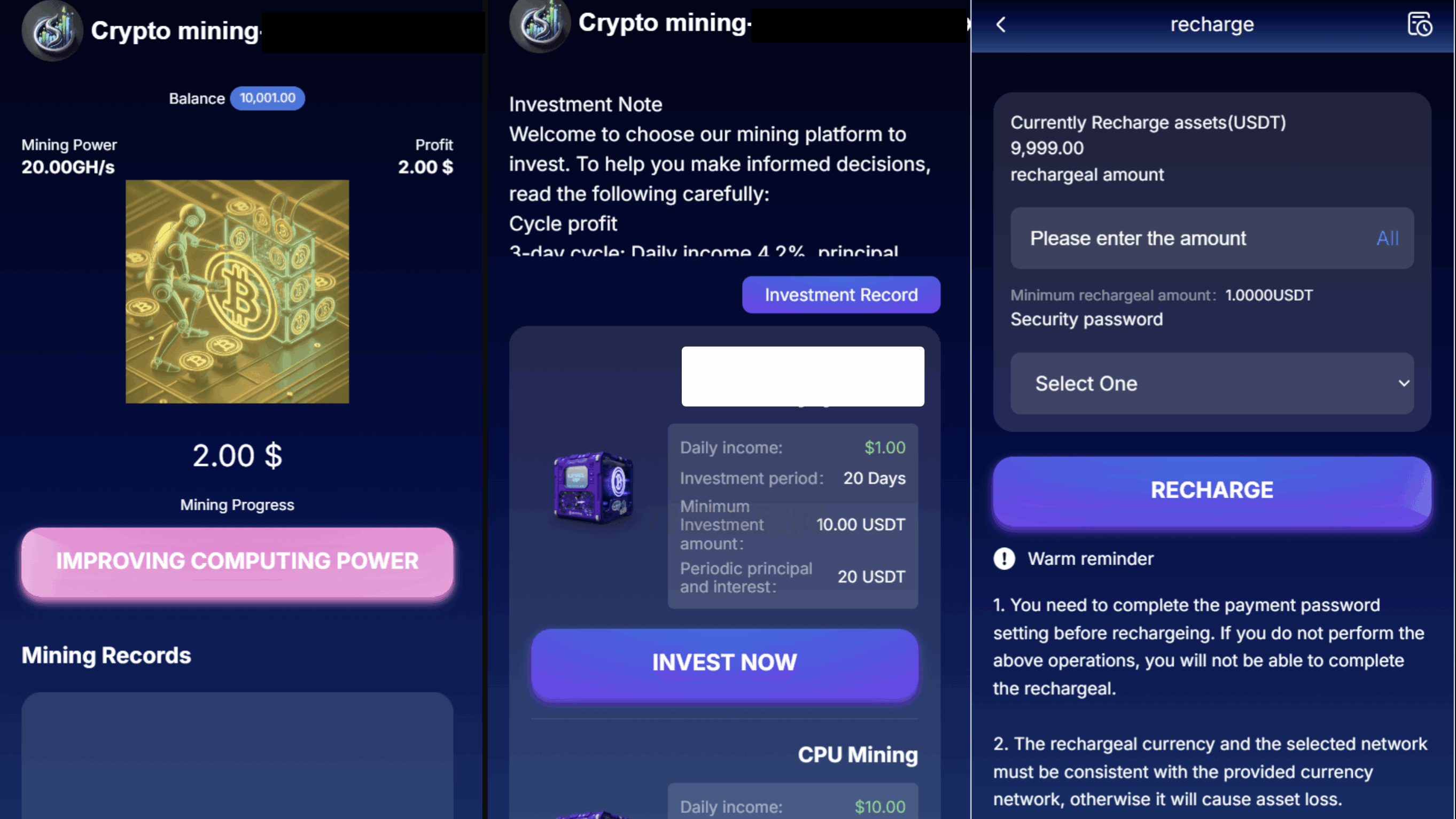 PHP英文投资理财挖矿系统 演示与二次开发源码