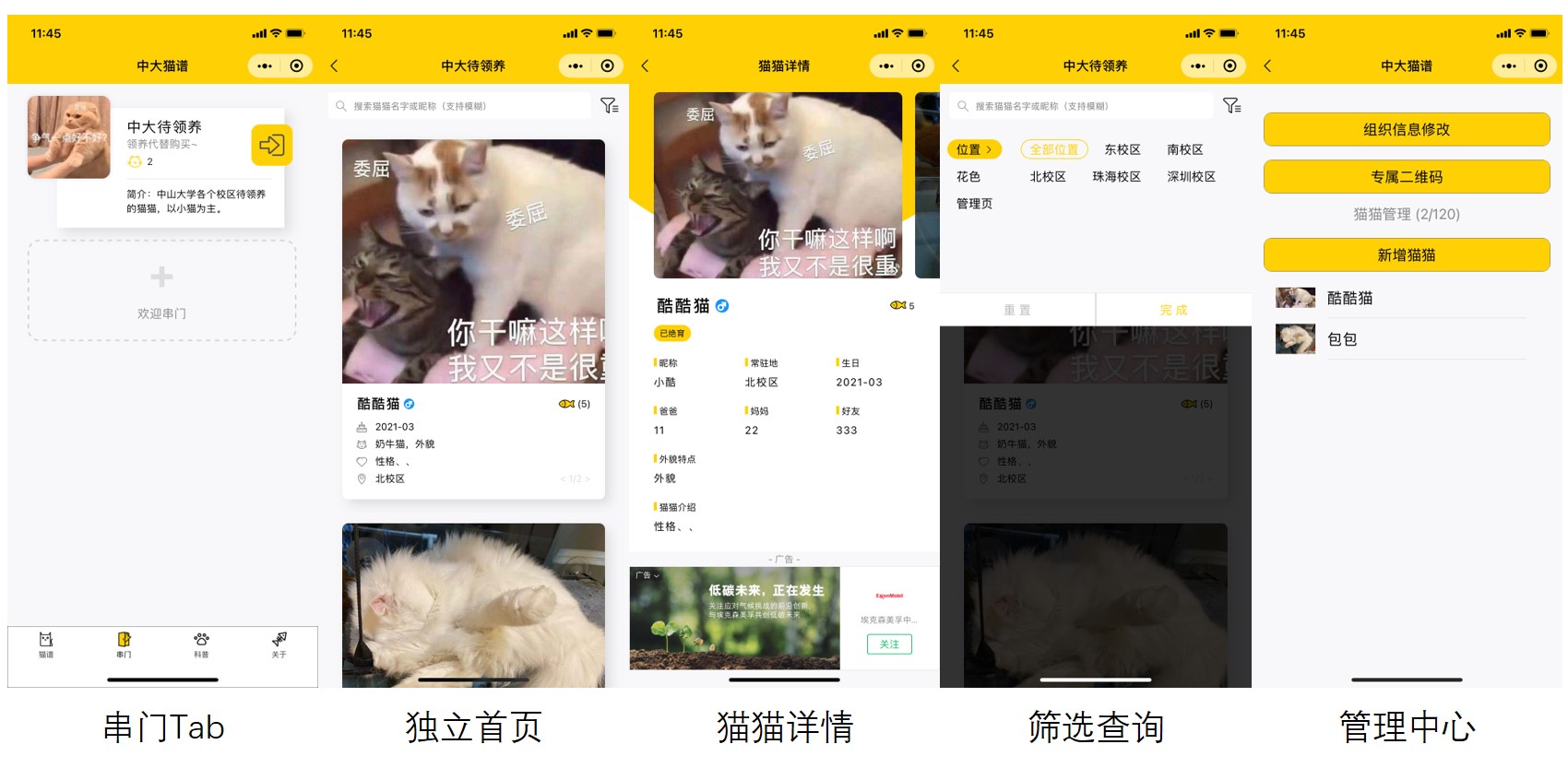 校园流浪猫记录共享小程序 PHP 源码 图片2