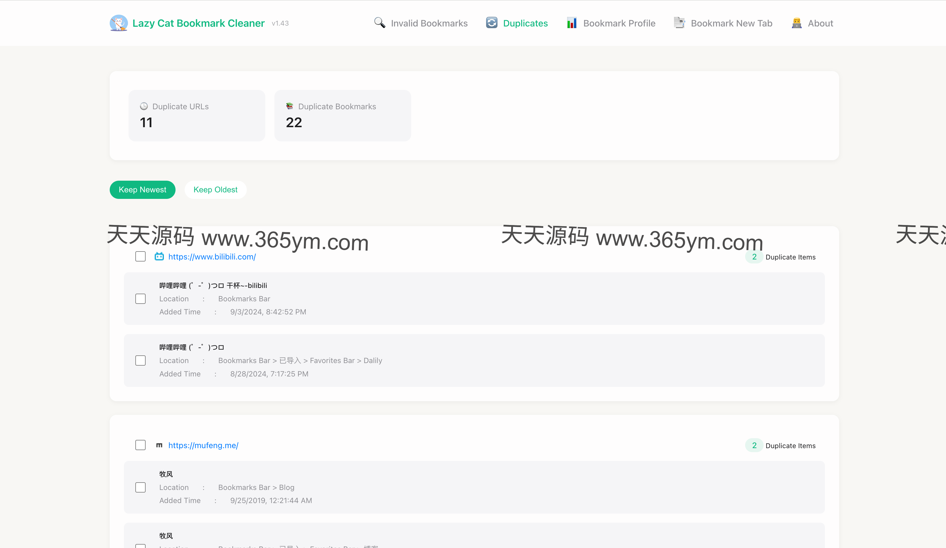 书签清理工具：智能检测失效与重复书签 图片1