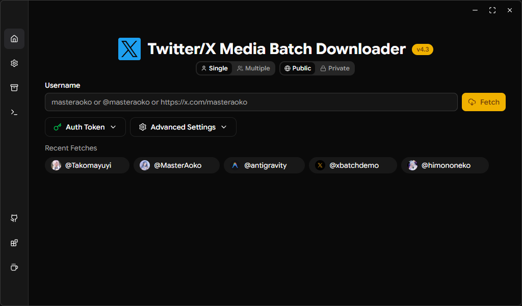 TwitterX 媒体下载工具：原创图片视频采集与 GUI 学习资源