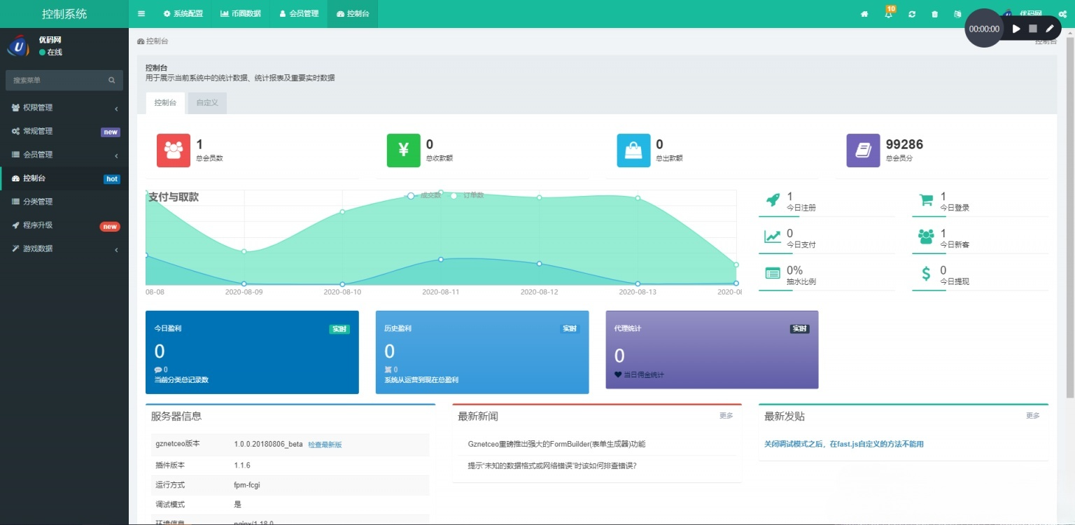 USDT指数K线图表 PHP源码 万盈财经蓝色界面 图片2