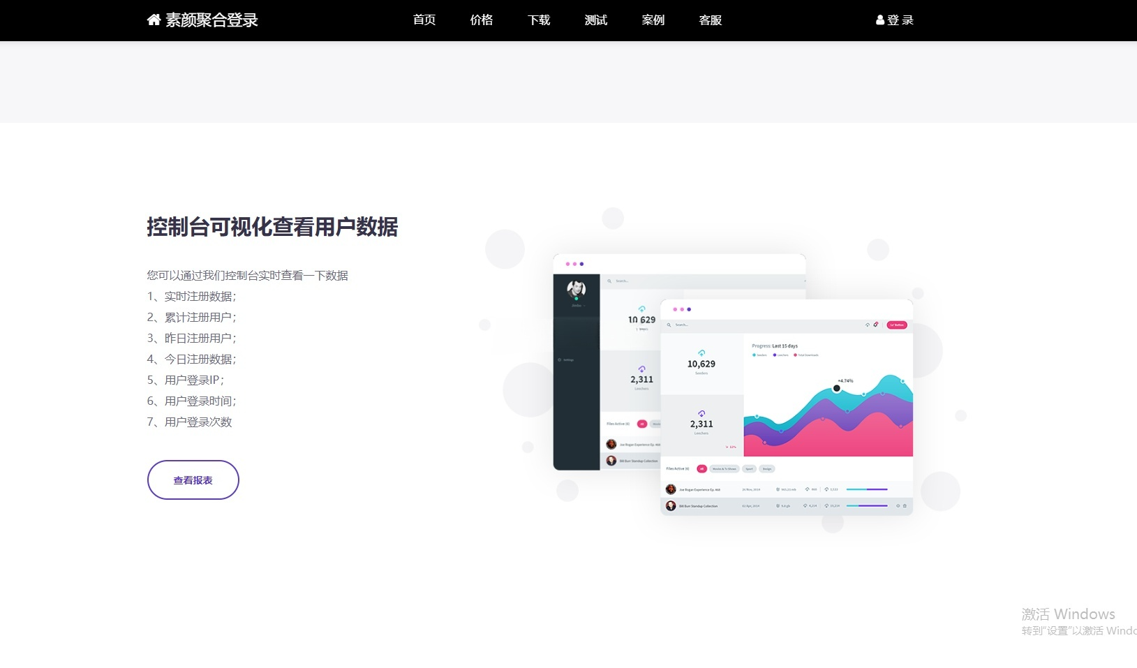 彩虹聚合登录首页 PHP 简约模板源码 图片3