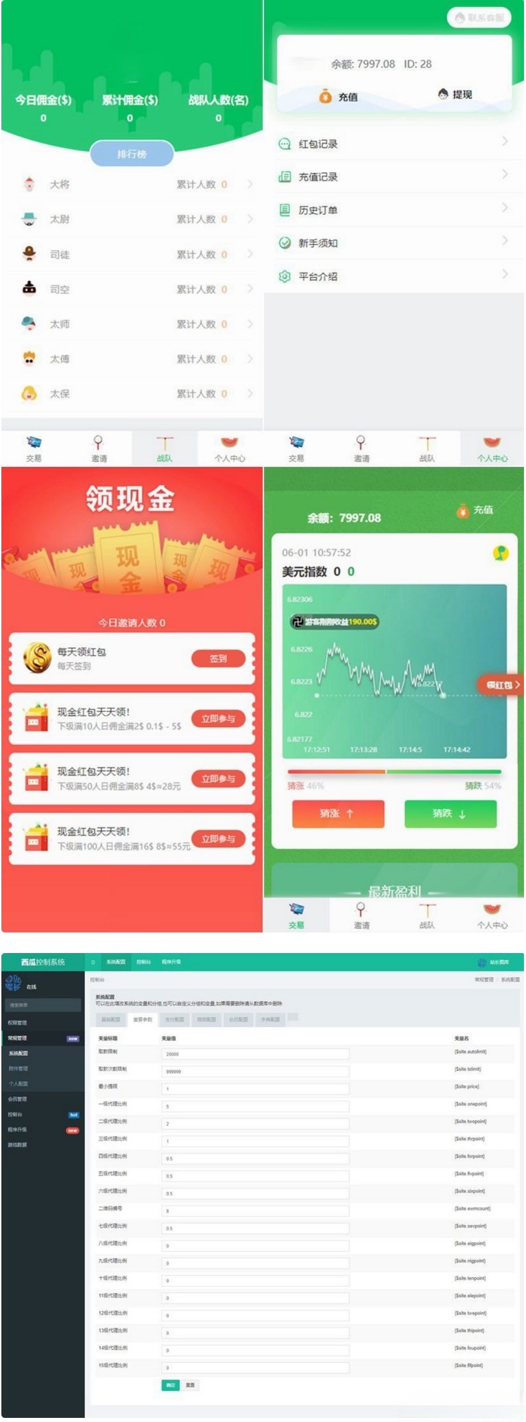 西瓜小清新加密货币免公众号源码 集成支付与K线 图片1