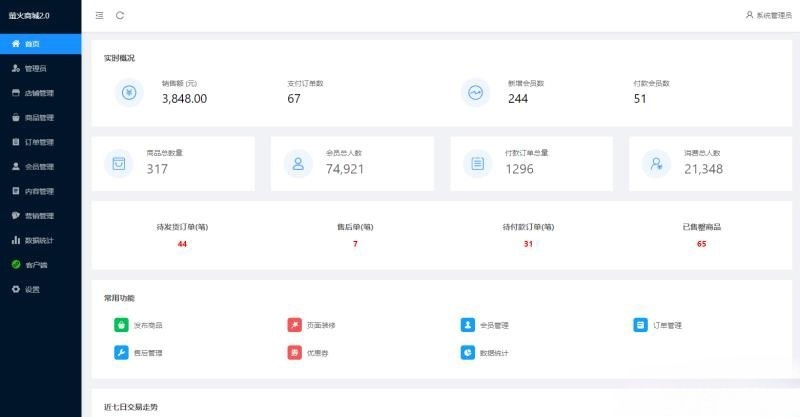 萤火商城V2.0开源电商系统 PHP+UniApp多端源码 图片2