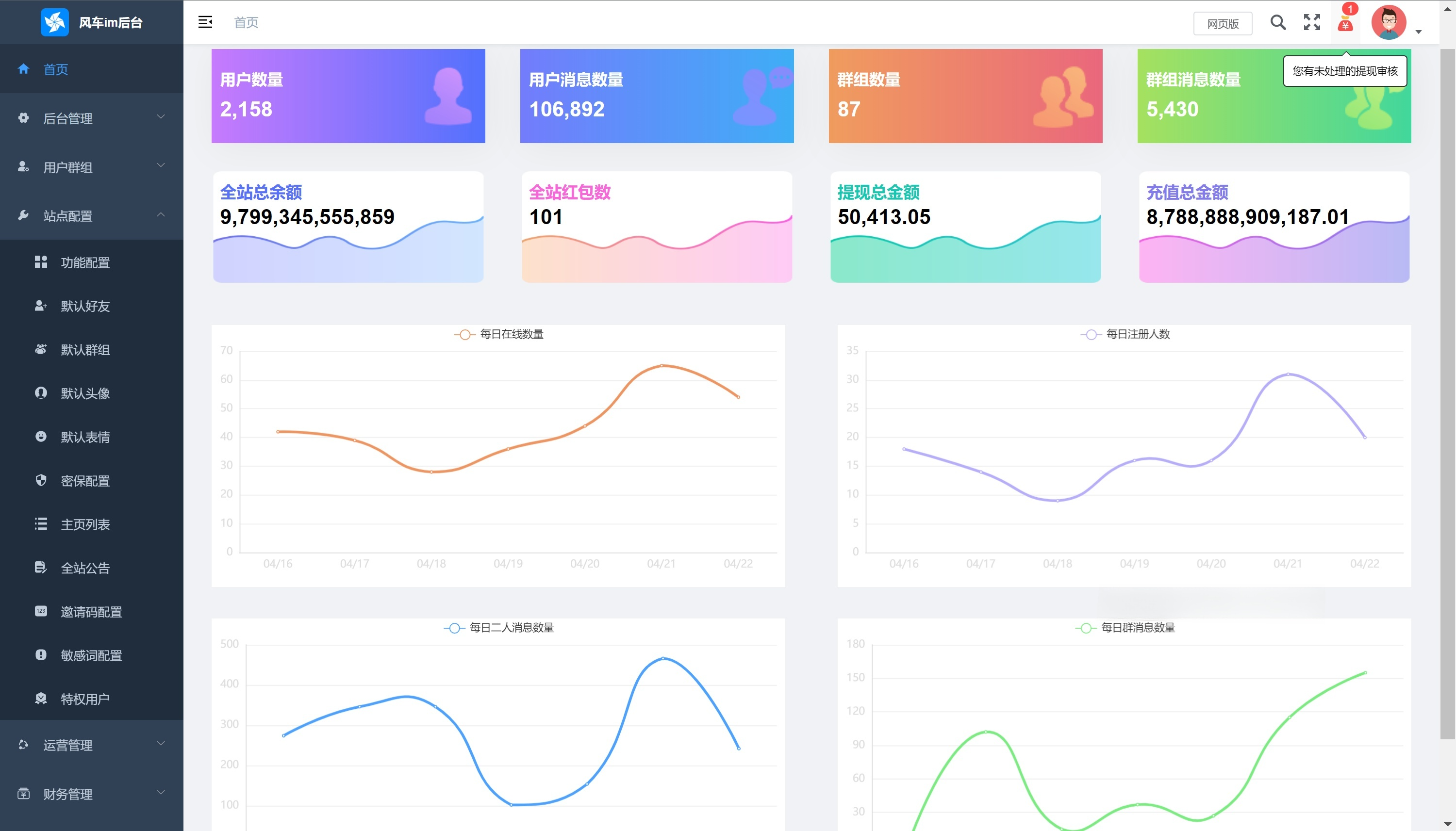 PHP即时通讯源码风车IM 带APP与部署教程 图片2
