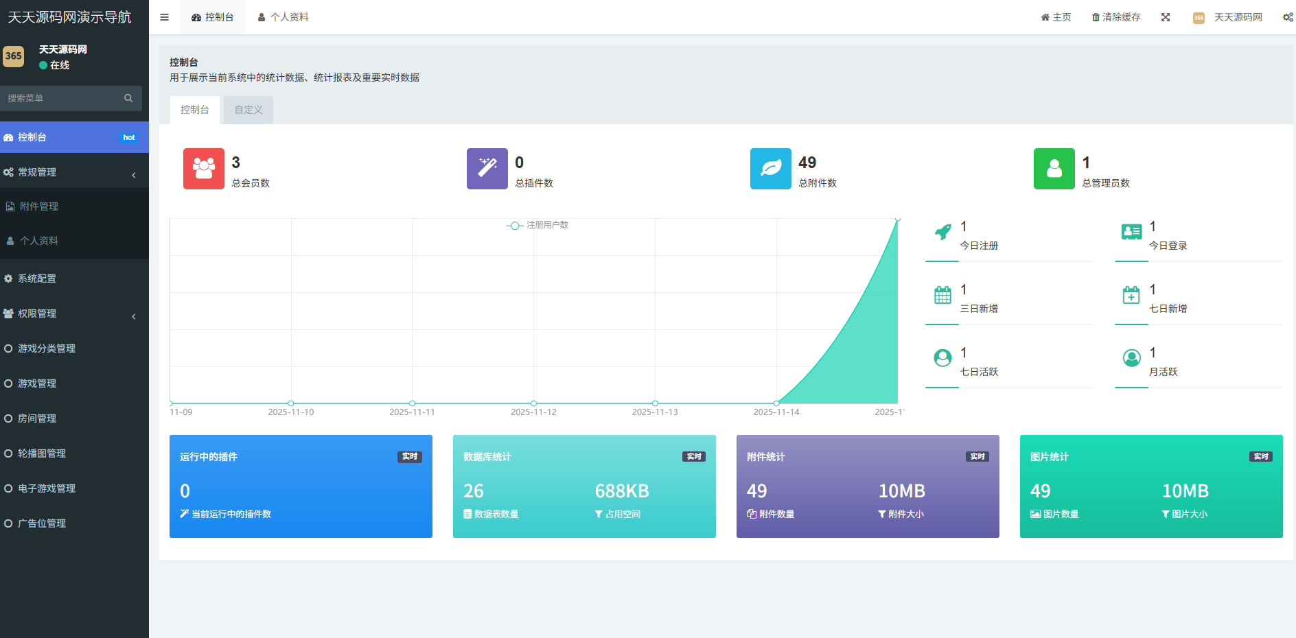 游戏试玩平台导航系统源码 PHP 分类管理快速搭建 图片1